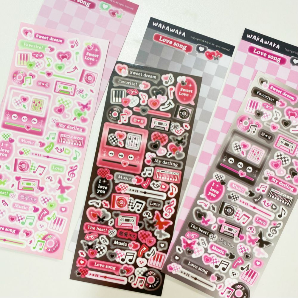 Glitter Vinyl Roll - スクラップブック音楽装飾ステッカー韓国 DIY 電話荷物オートバイラップトップフレークアイドルカードデコステッカー