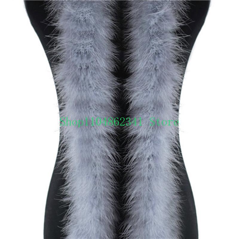 Feather Trim Marabou - 2ヤードのふわふわマラブーフェザーボア、DIYクラフト縫製トリム、女性/女の子のドレス用、トルコフェザートリム、DIY用、マルチカラー