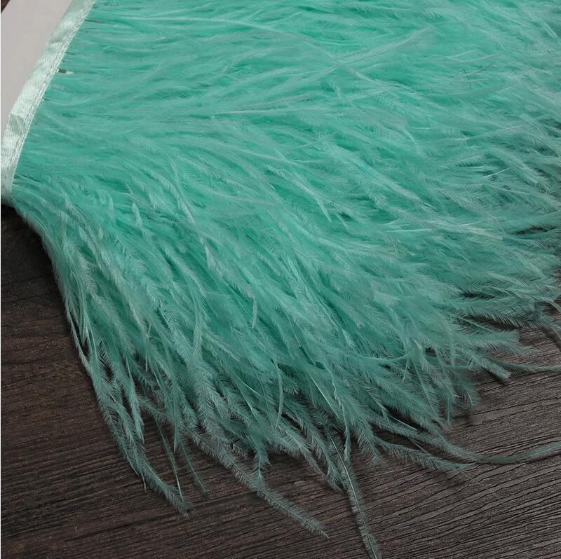 Feather Trim Marabou - 13-18 センチメートル 6 メートルダチョウの羽トリム布ベルト縫製 DIY フェザーリボンフリンジウェディングドレスの服装飾
