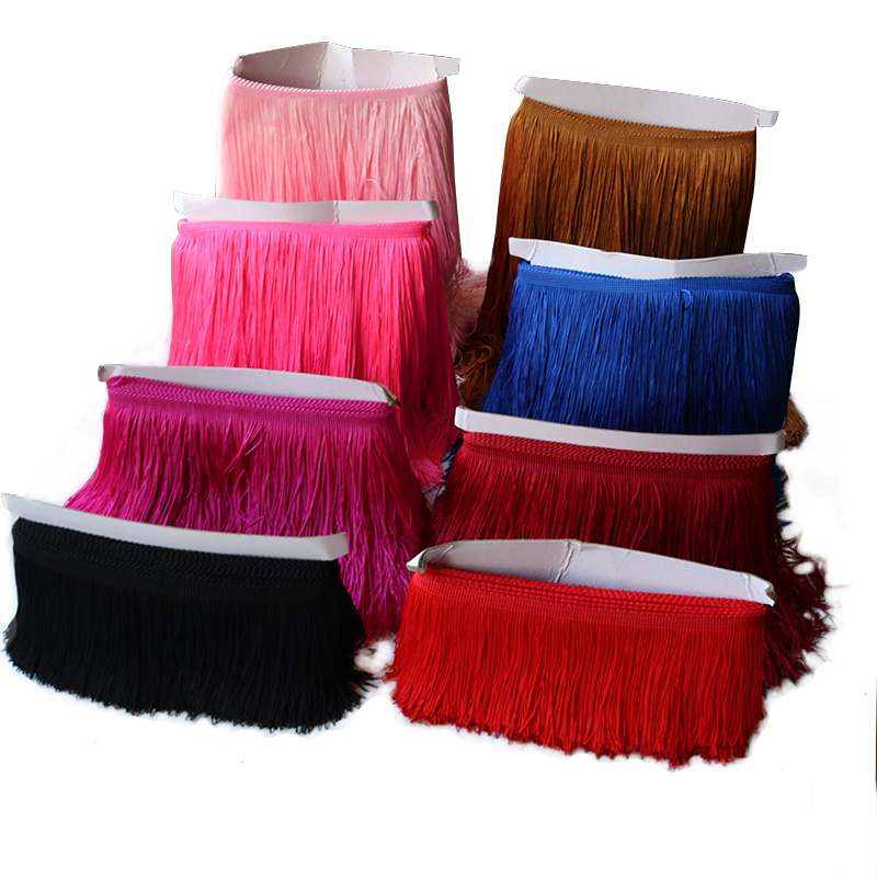 Fringe Ribbon Sewing - 9/15/20/30 センチメートルロングタッセルフリンジトリム 100% ポリエステルレースリボンタッセルカーテン服フリンジ縫製トリミング工芸品