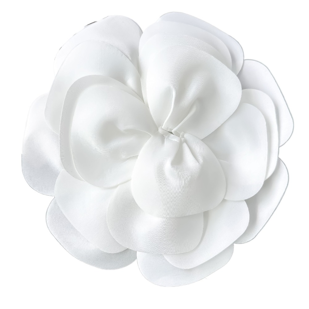 Applique Patch Flower - 大きなサイズのサテンフラワーアップリケ、胸飾り、手作りの服飾デコレーションパッチ、3Dラウンド服飾アップリケ、縫製用