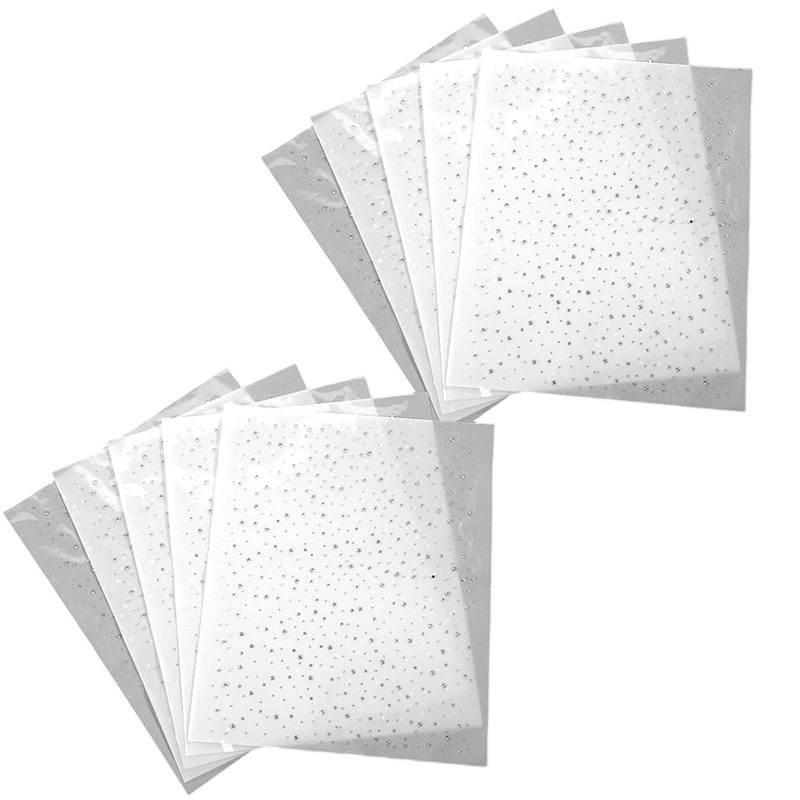 Hotfix Rhinestone Sheet - ホットトレンド-クリスタル転写グリッターホットフィックスラインストーン、フラットラウンドラインストーン10枚入りアイロン接着ラインストーンシート