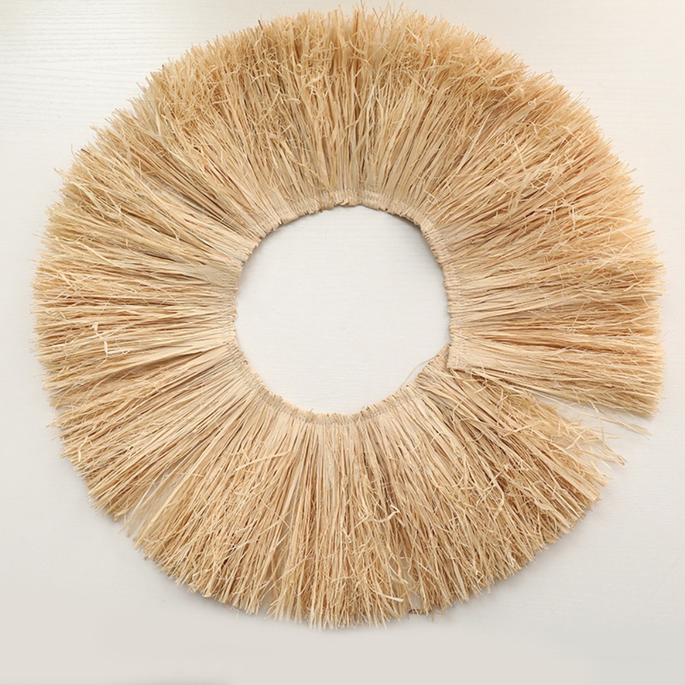 Tassel Fringe Trim - 耐久性のあるウェディングガーランドDIYホームステイオーナメントストロータッセルジュートフリンジトリムラフィットグラスガーランド背景壁飾り