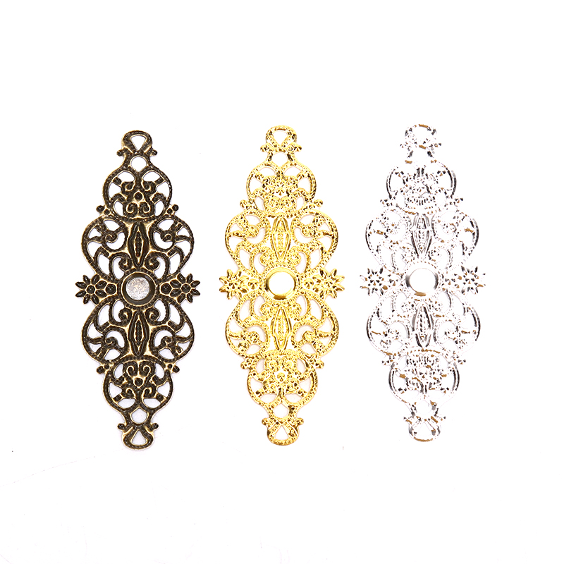 Embellish Craft - ★ ▲ 20個入りフィリグリーフラワーラップコネクタークラフトDIY装飾パーツジュエリー