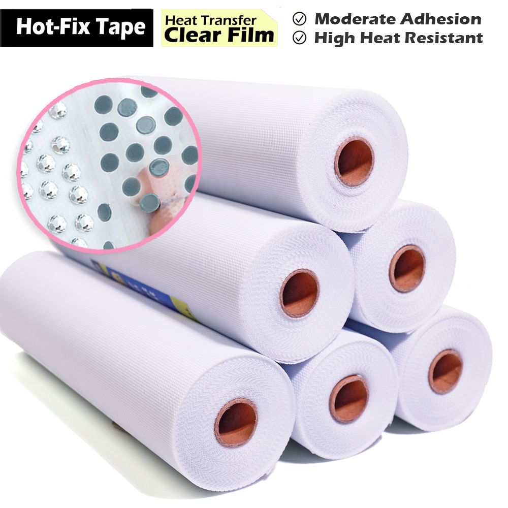 Hotfix Rhinestone Sheet - ホットフィックスペーパーテープ 幅24/28/32cm アイロン接着 熱転写フィルム 超強力接着剤 ホットフィックスラインストーン