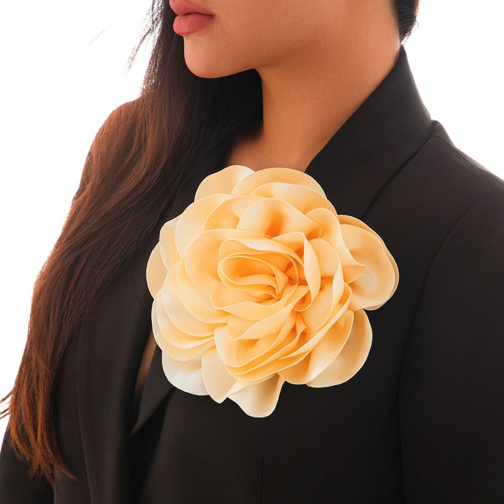 DIY 3D大型布製フラワーブローチ サテン誇張型服飾パッチ - Applique Patch Flower のレビューと価格