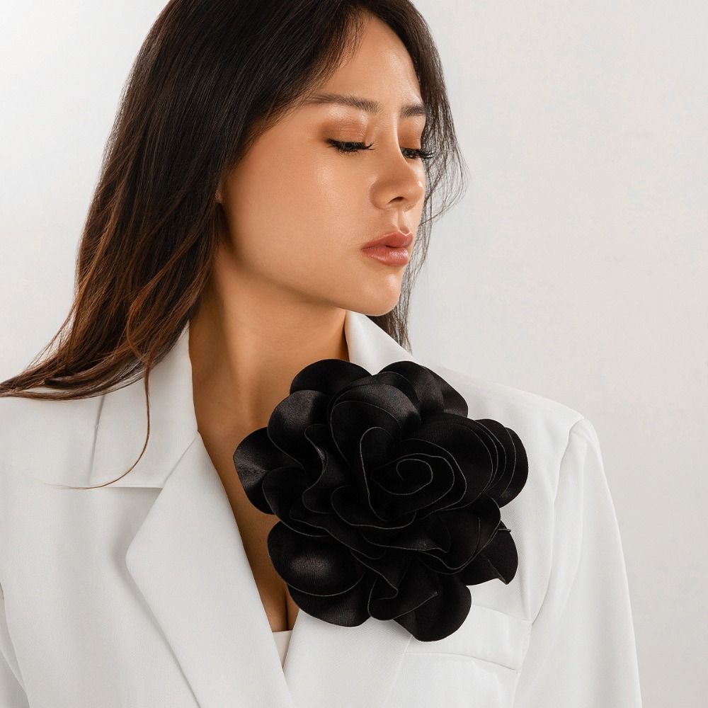 DIY 3D大型布製フラワーブローチ サテン誇張型服飾パッチ - Applique Patch Flower のレビューと価格