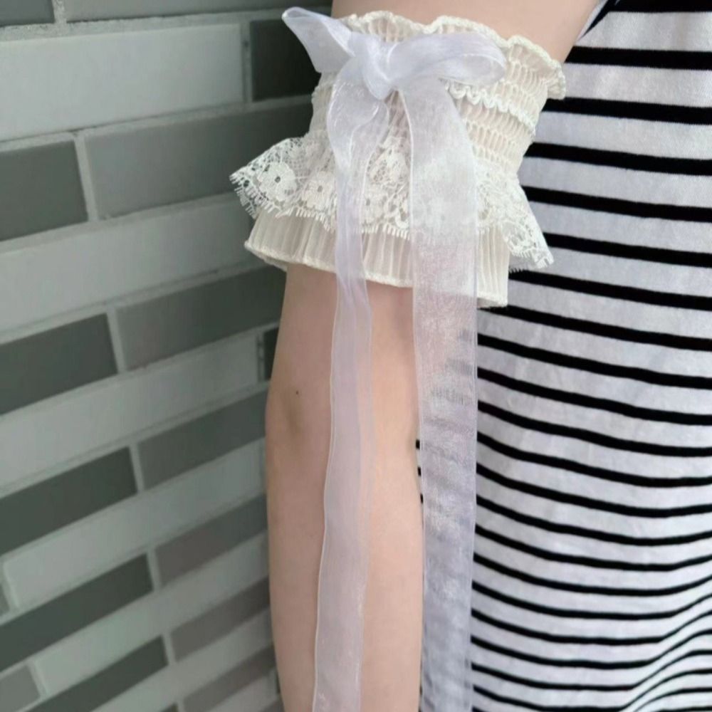 ファッションレースロリータアームスリーブ弾性ボウノットフリル - Elastic Lace Trim のレビューと価格