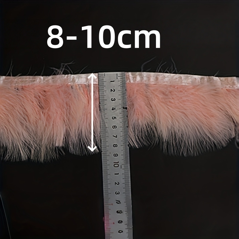 ふわふわの七面鳥の羽飾りフリンジリボン 8-10cm マラブ - Fringe Ribbon Sewing のレビューと価格