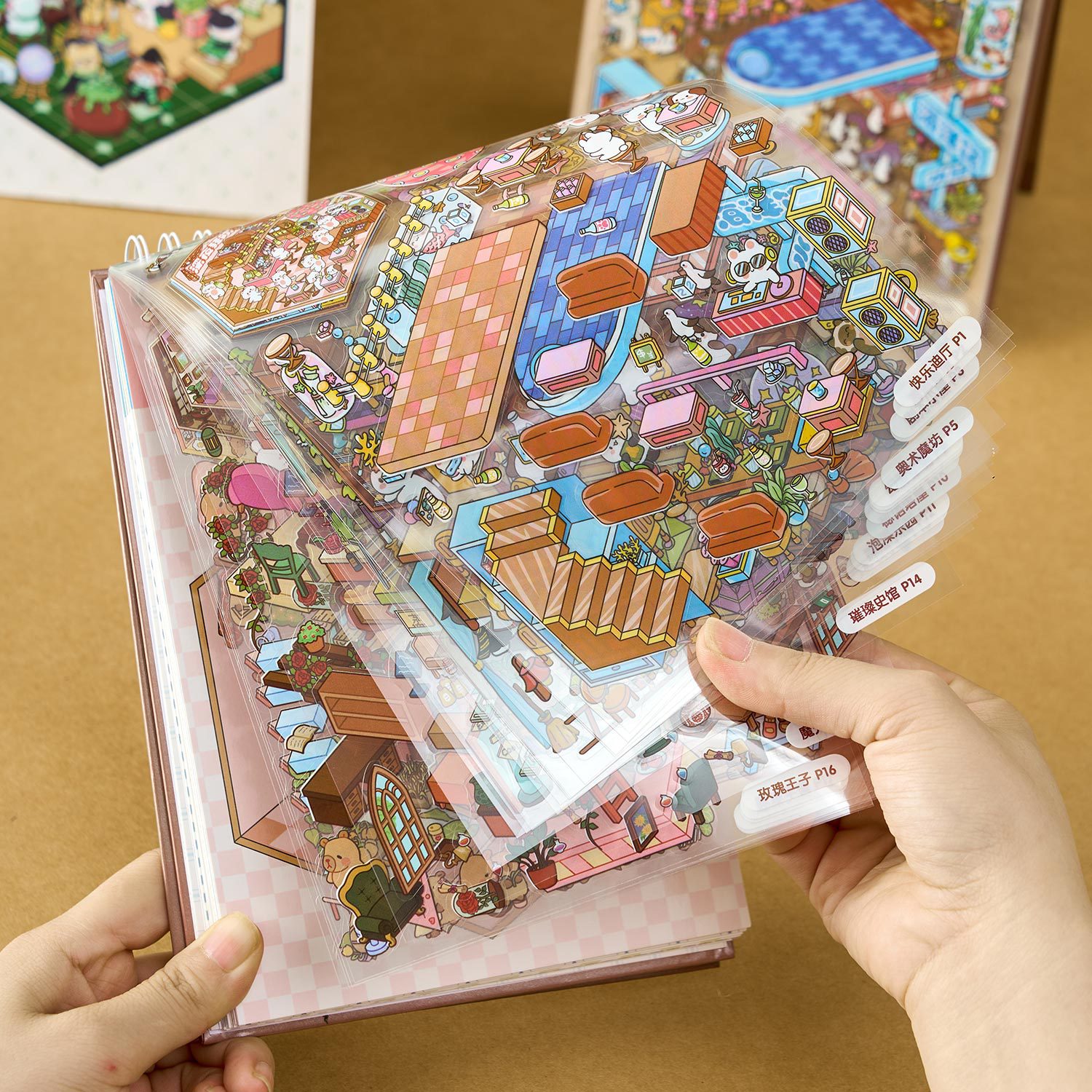 3Dミニチュアシーンステッカーブック、40枚/袋+ピンセット - Glitter Vinyl Roll のレビューと価格