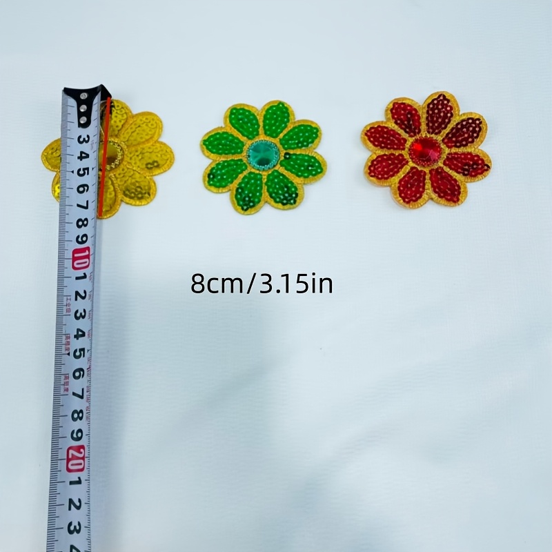 10個入り 花柄スパンコールアップリケ ビーズアップリケ 花 - Applique Patch Flower のレビューと価格