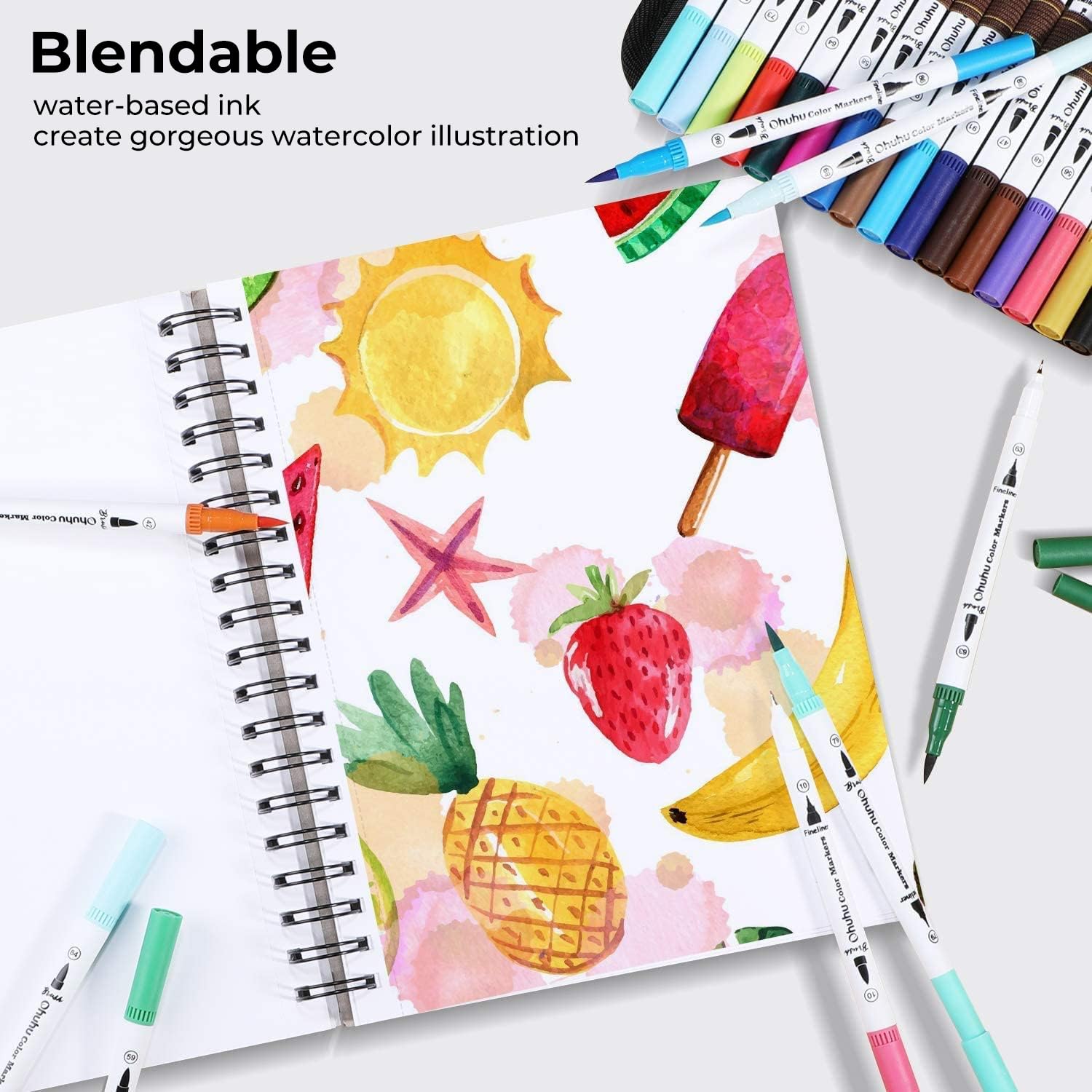 Ohuhu アートマーカー デュアルヒント ラインマーカーセ - Copic Marker Sketch のレビューと価格