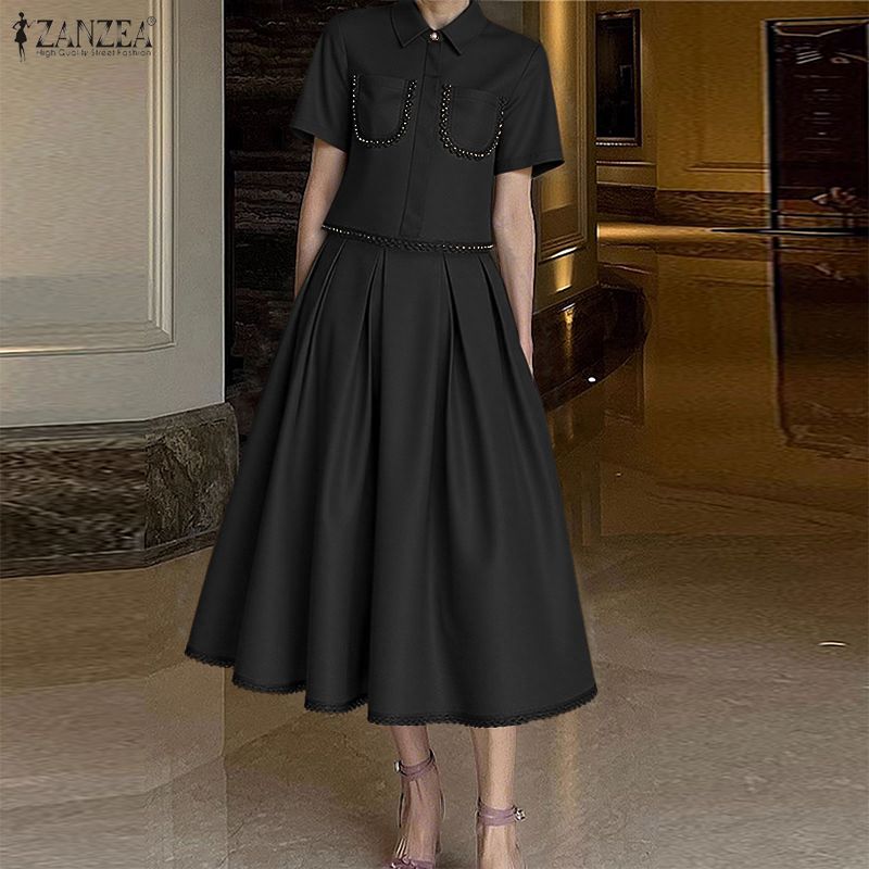 ZANZEA レディース エレガント レーストリム スカート - Elastic Lace Trim のレビューと価格
