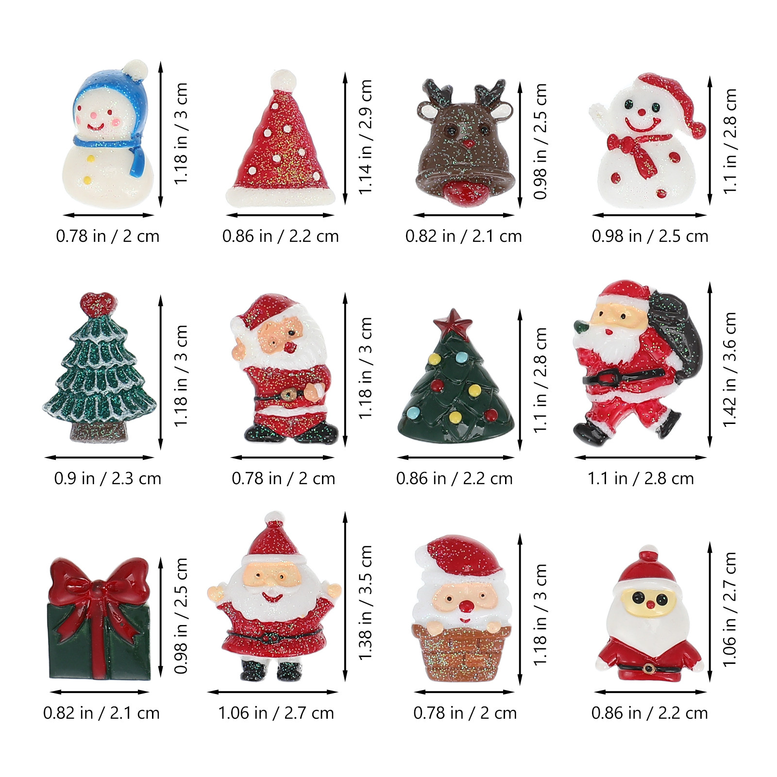 50 個の装飾品クリスマスオーナメント混合クラフト用品装飾品 - Embellish Craft のレビューと価格