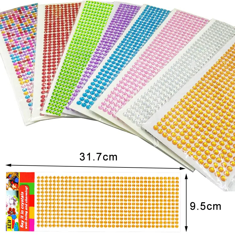 900/504 個ブリンブリンアクリルラインストーンステッカ - Embellishment Glue Craft のレビューと価格