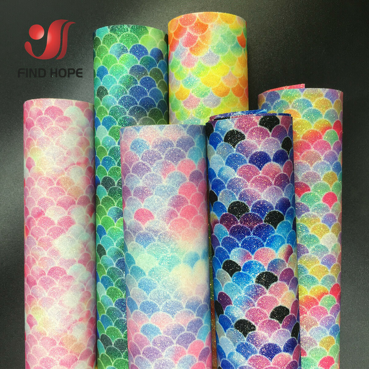 マーメイドのようなキラキラ、レインボー、虹色、キラキラ、合成 - Glitter Vinyl Roll のレビューと価格