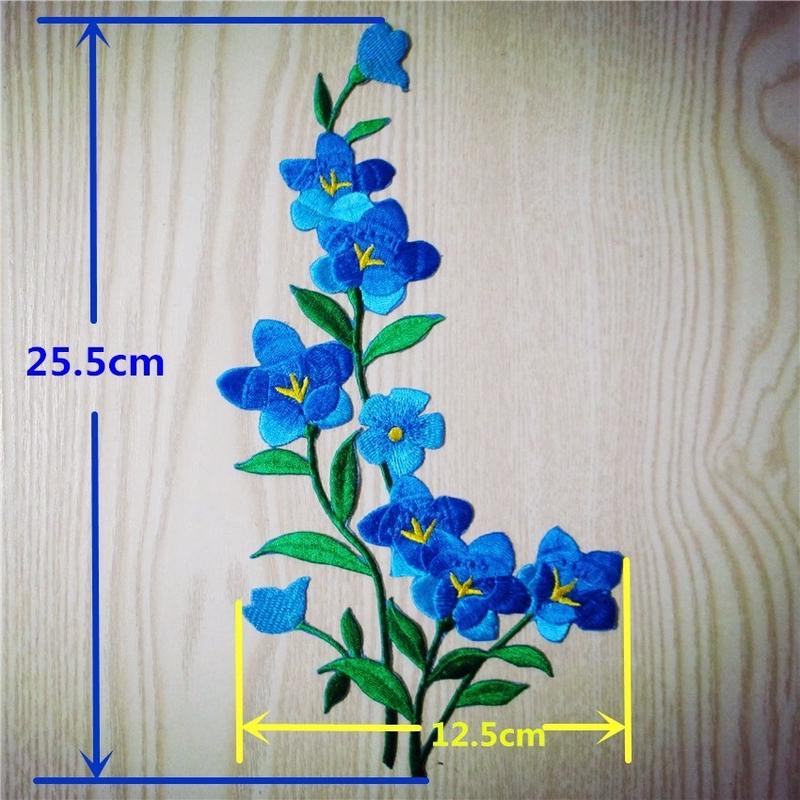衣類用パッチに花が刺繍された鉄,素敵なステッカー,青いアップ - Applique Patch Flower のレビューと価格