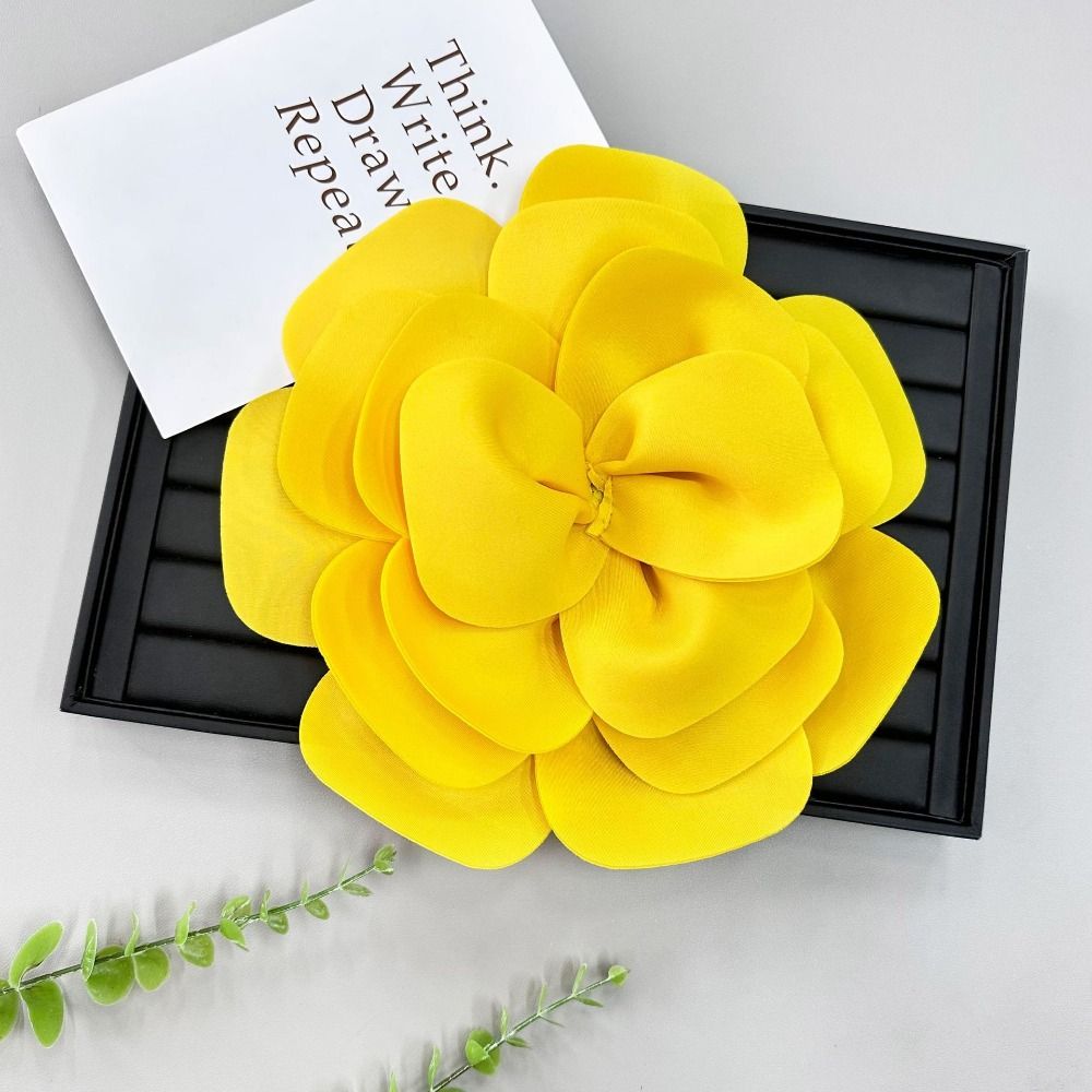 大きなサイズのサテンフラワーアップリケ、胸飾り、手作りの服飾 - Applique Patch Flower のレビューと価格