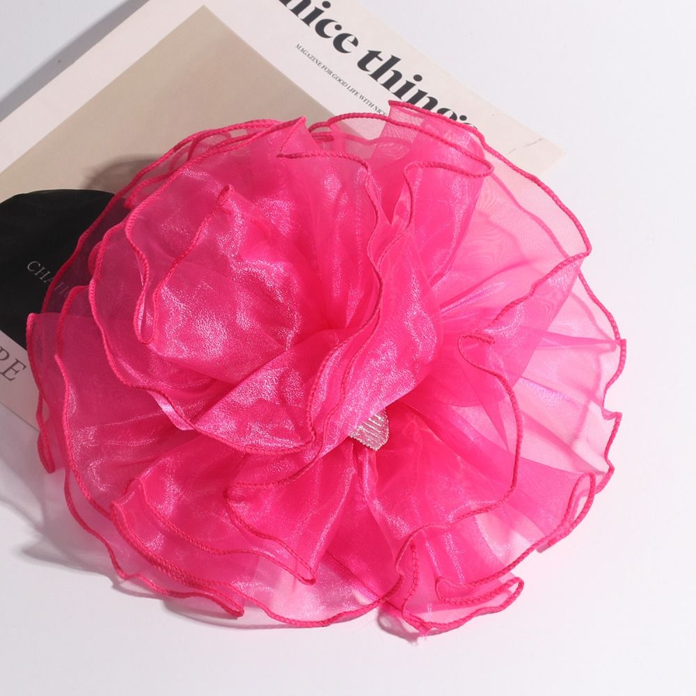 写真撮影用3D大型布製フラワーブローチ誇張レース服飾パッチ手 - Applique Patch Flower のレビューと価格