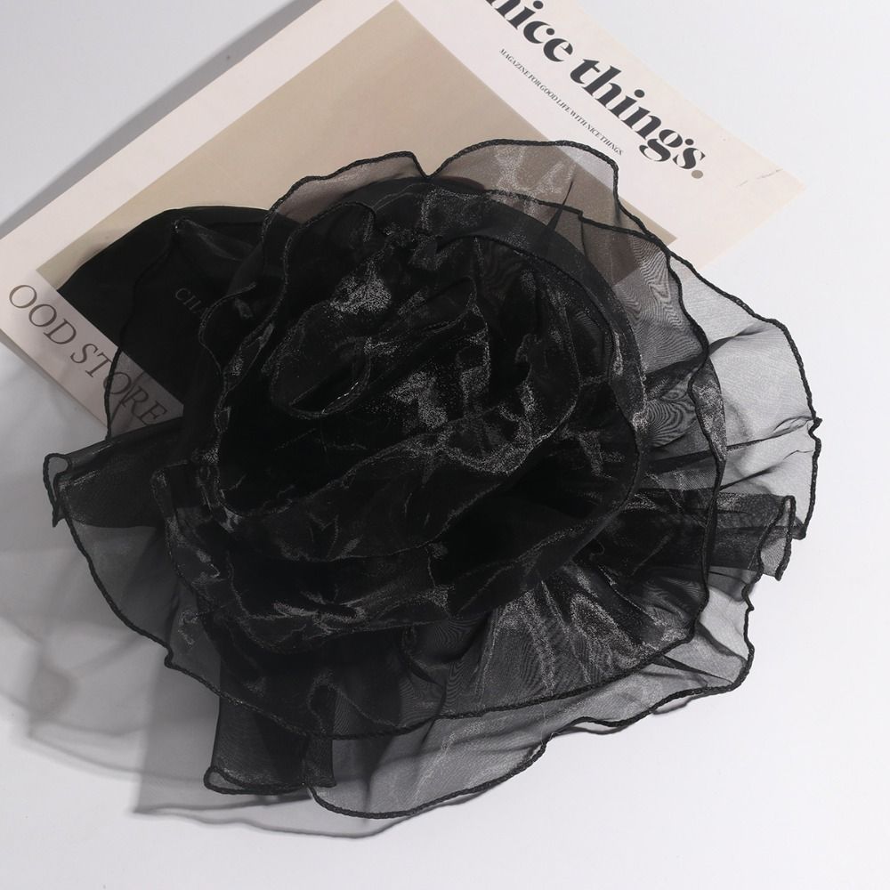 写真撮影用3D大型布製フラワーブローチ誇張レース服飾パッチ手 - Applique Patch Flower のレビューと価格