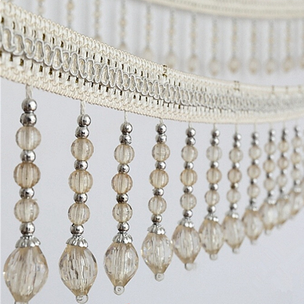 フリンジ,タッセル,カーテンテーブル,結婚式の装飾,t258 - Beaded Trim Fringe のレビューと価格
