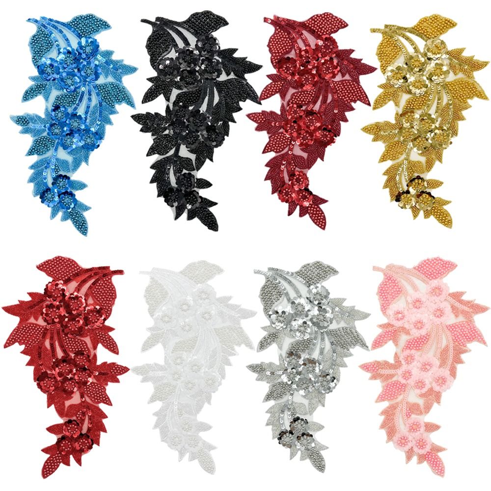 ファッション3Dスパンコールフラワーパッチ刺繍DIY衣類アッ - Applique Patch Flower のレビューと価格