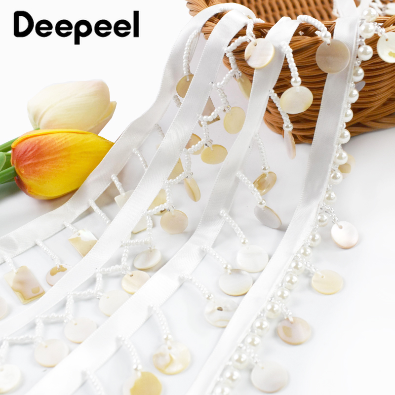 4/10ヤード 3/4cm ビーズ付きペンダントタッセルフリ - Beaded Trim Fringe のレビューと価格