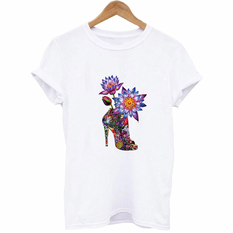 ハイヒールの花,ストライプのパッチ,衣服に転写するファッショ - Applique Patch Flower のレビューと価格