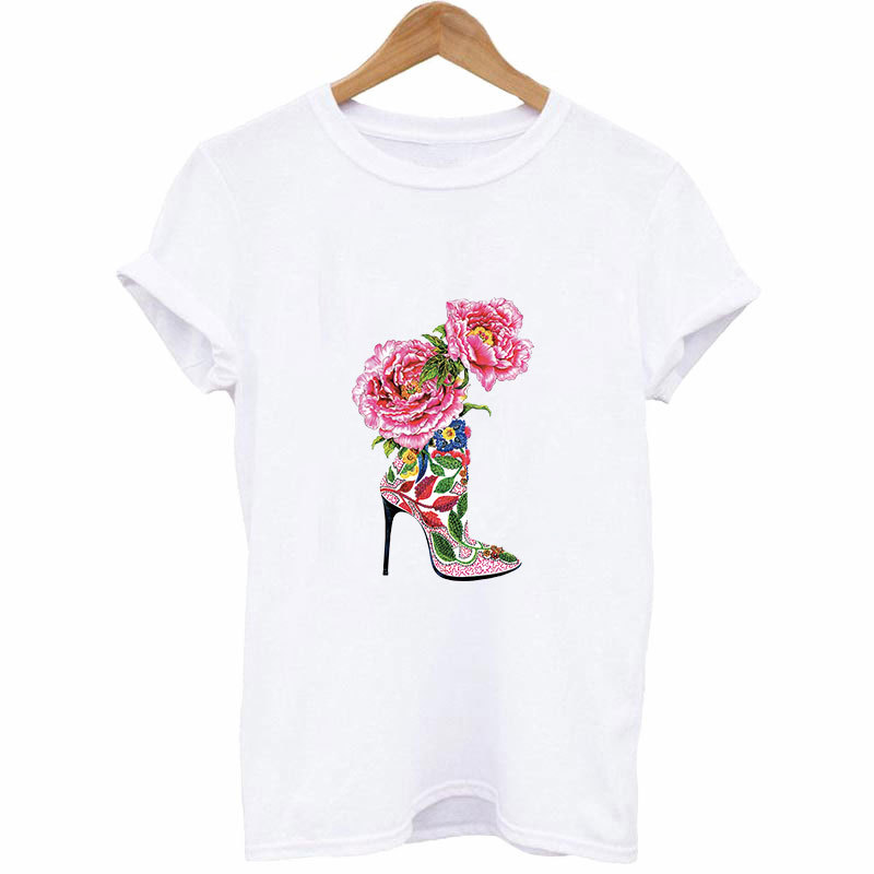 ハイヒールの花,ストライプのパッチ,衣服に転写するファッショ - Applique Patch Flower のレビューと価格