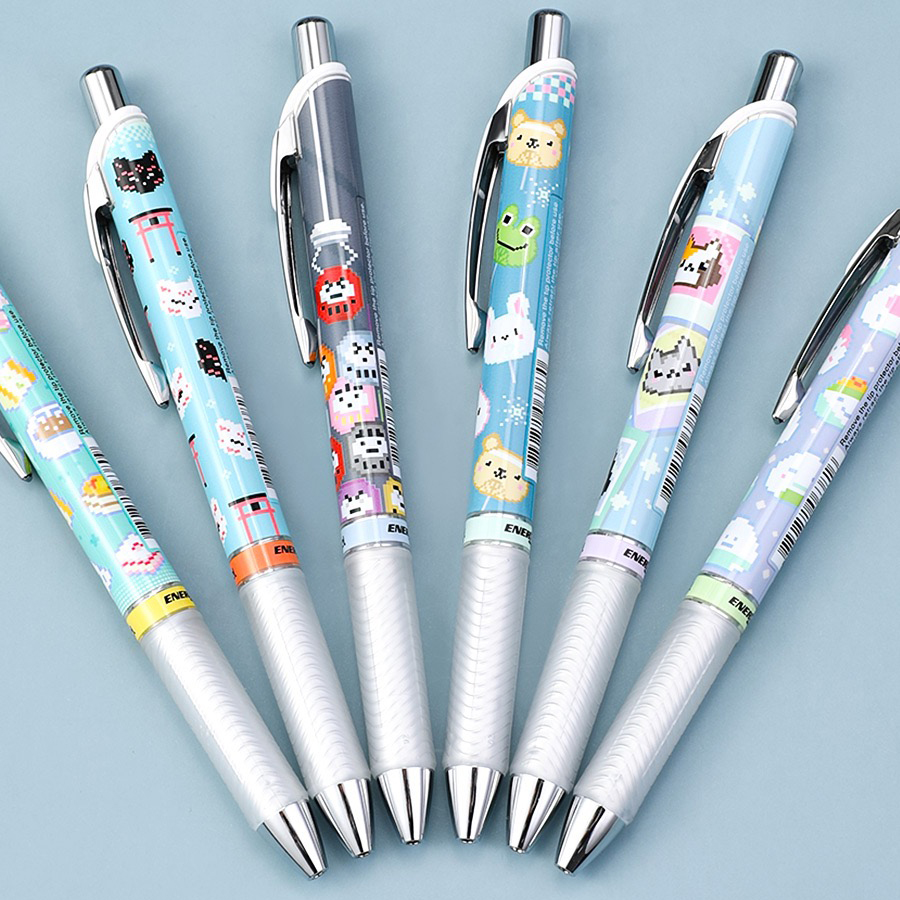ジェルペン先,サイズ限定,0.5mm,黒,速乾性,日本の文房 - Pentel Pen Energel のレビューと価格