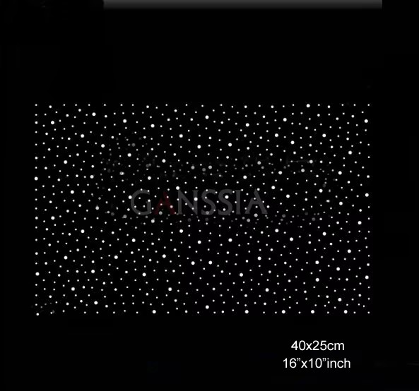 DIY用の熱転写ラインストーン、4ピース/ロット (40x2 - Hotfix Rhinestone Sheet のレビューと価格