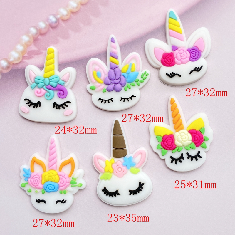 PVCミニユニコーンヘッド,フレキシブル,フラットバック,ス - Embellishment Glue Craft のレビューと価格