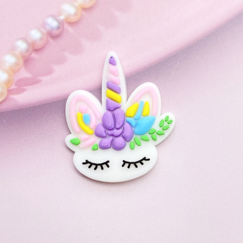 PVCミニユニコーンヘッド,フレキシブル,フラットバック,ス - Embellishment Glue Craft のレビューと価格